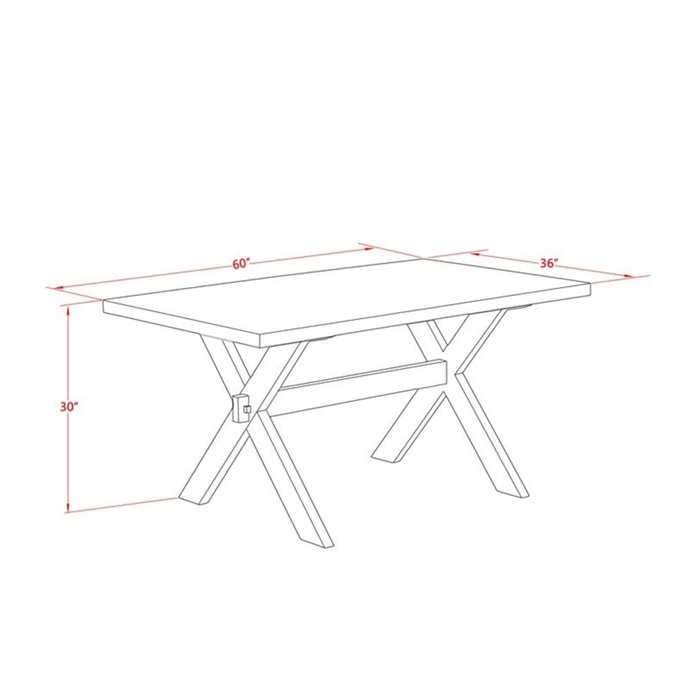 5 Piece Kitchen Table Set with Faux Leather Chairs D5521