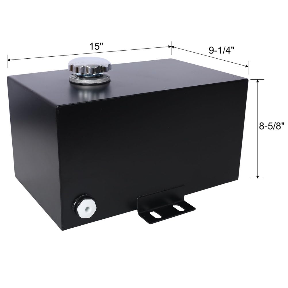 5-Gallon Hydraulic Reservoir Tank, 14-Gauge Steel, Black Powder-Coated X55325