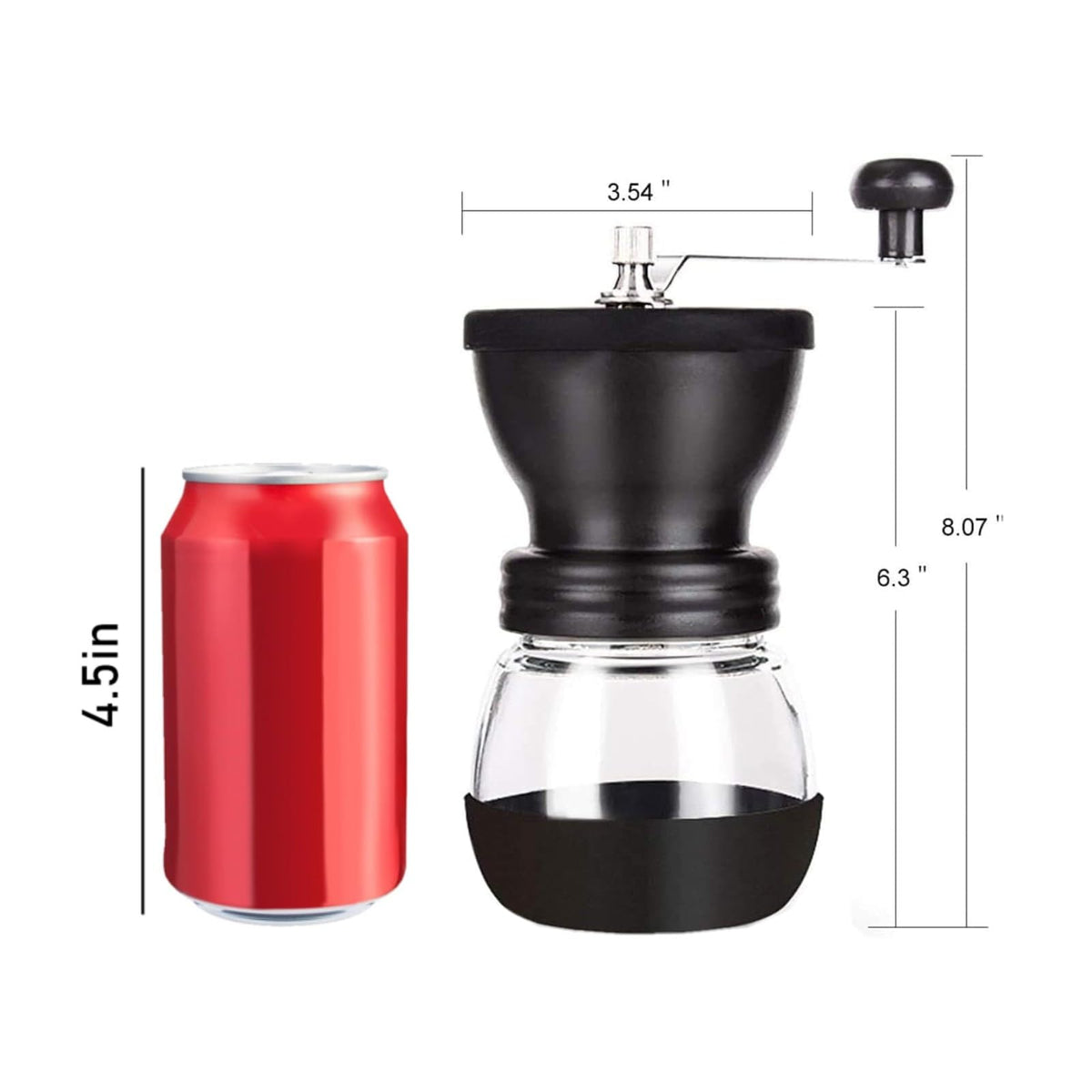 Manual Coffee Grinder with Ceramic Burr and 2 Glass Jars A79914