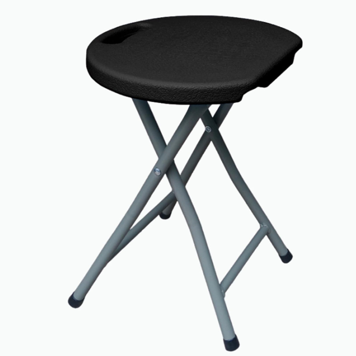 Black 18 Inch Folding Stool with Handle X6175