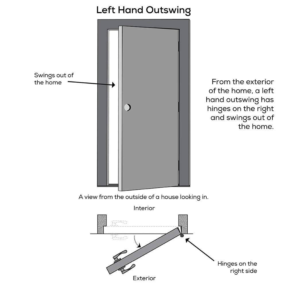 Primed Left Hand Outswing 1/2 Lite 2-Panel Clear Glass Steel Prehung Front Door 36" x 80" B892