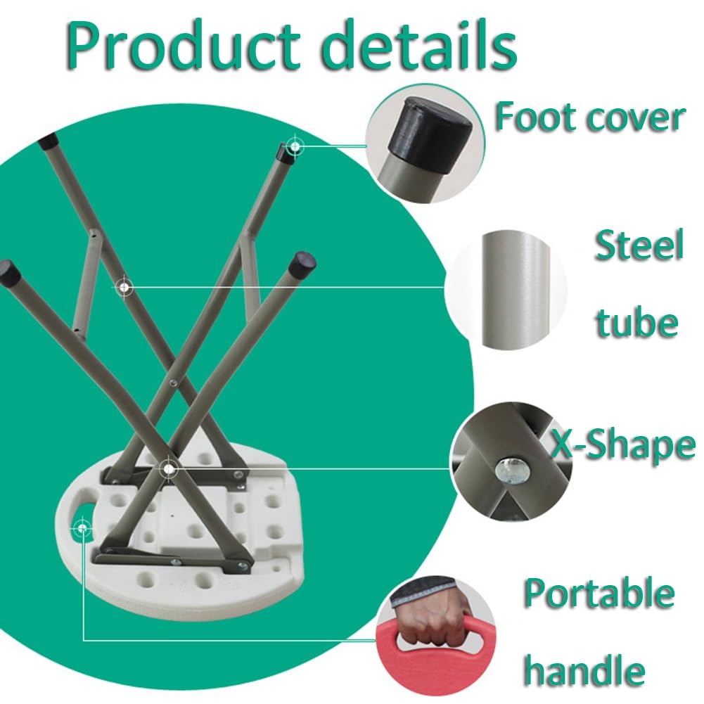 Black 18 Inch Folding Stool with Handle X6175