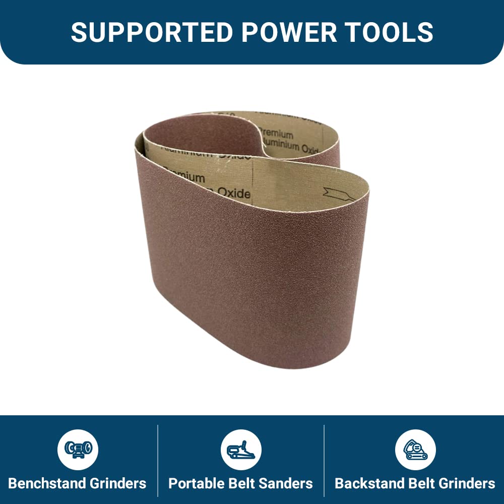 6” x 48” Aluminum Oxide Sanding Belts 120 Grit 2 Pack S90430