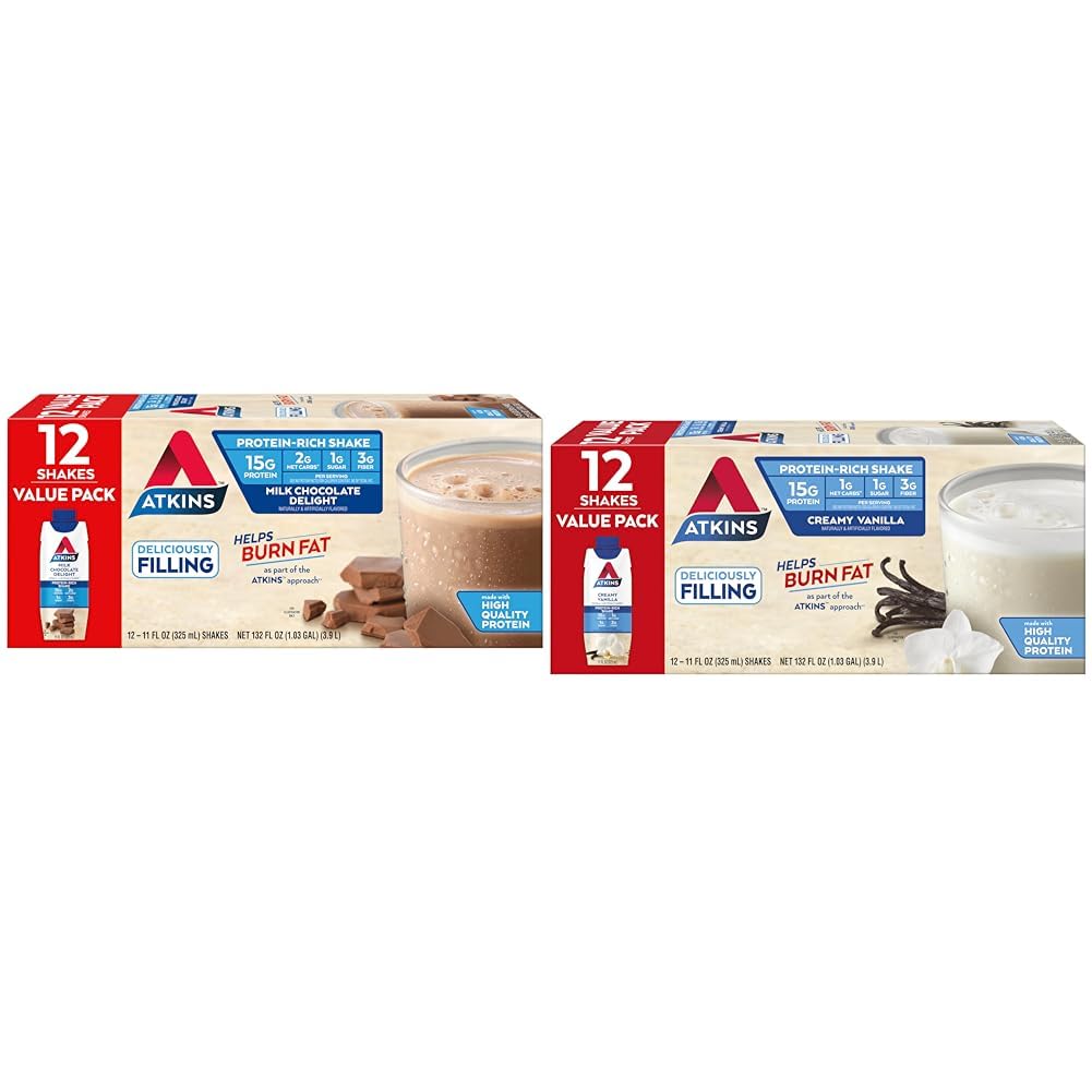 Milk Chocolate Vanilla Protein Shake, 15g Protein, 2g Net Carb V8700