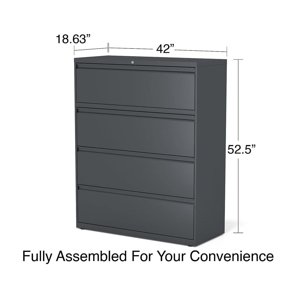 4 Drawer Charcoal Lateral File T845