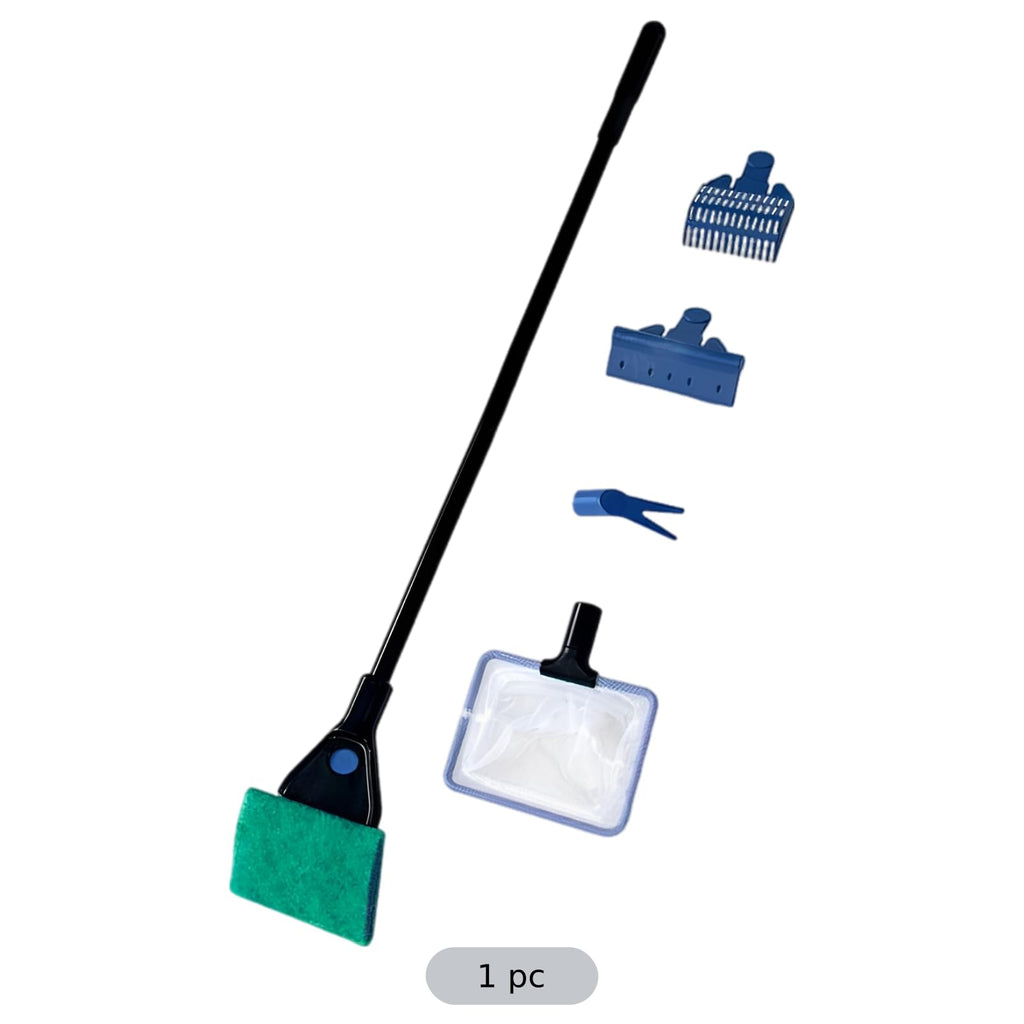 5-in-1 Aquarium Cleaning Kit with Algae Scraper Gravel Rake Fish Net L754030