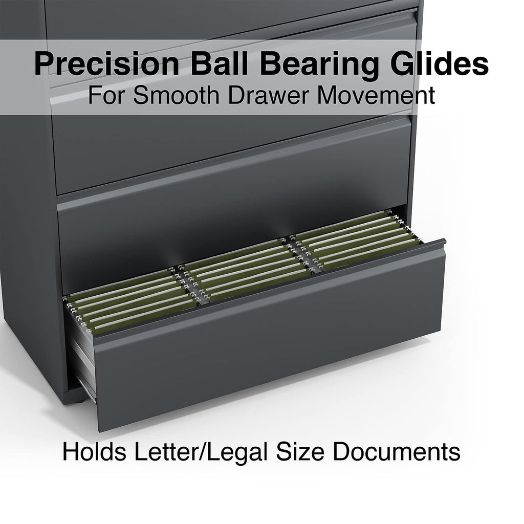 4 Drawer Charcoal Lateral File T845