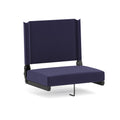 Portable Folding Padded Stadium Chair with Carrying Handle, Navy B3192