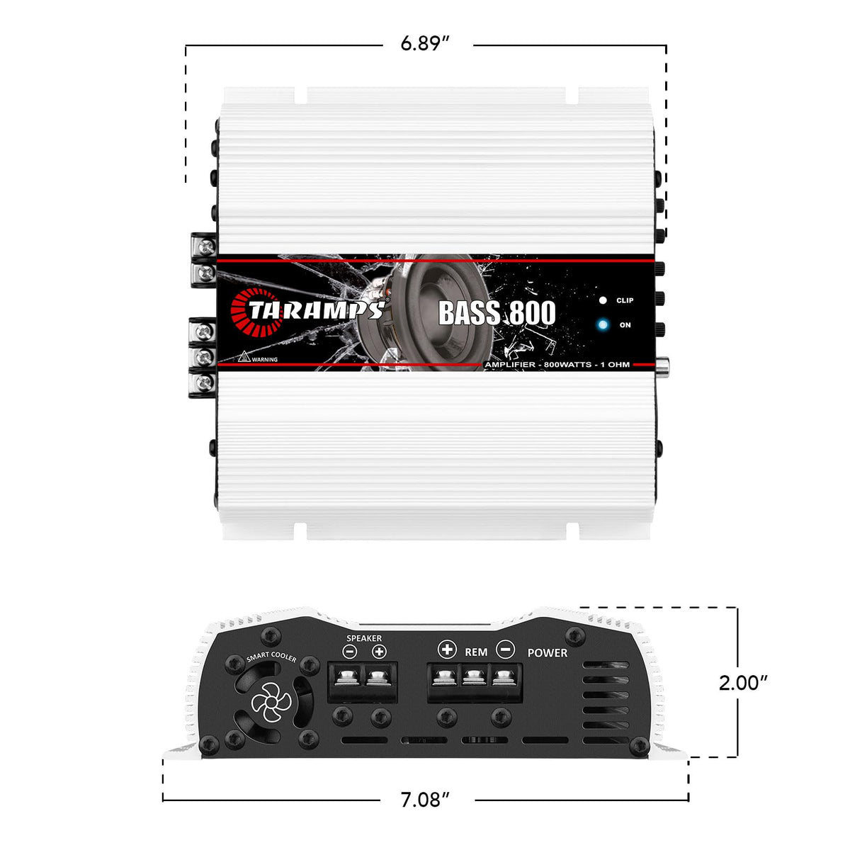 1 Ohm 800W RMS Monoblock Car Subwoofer Amplifier Z548333