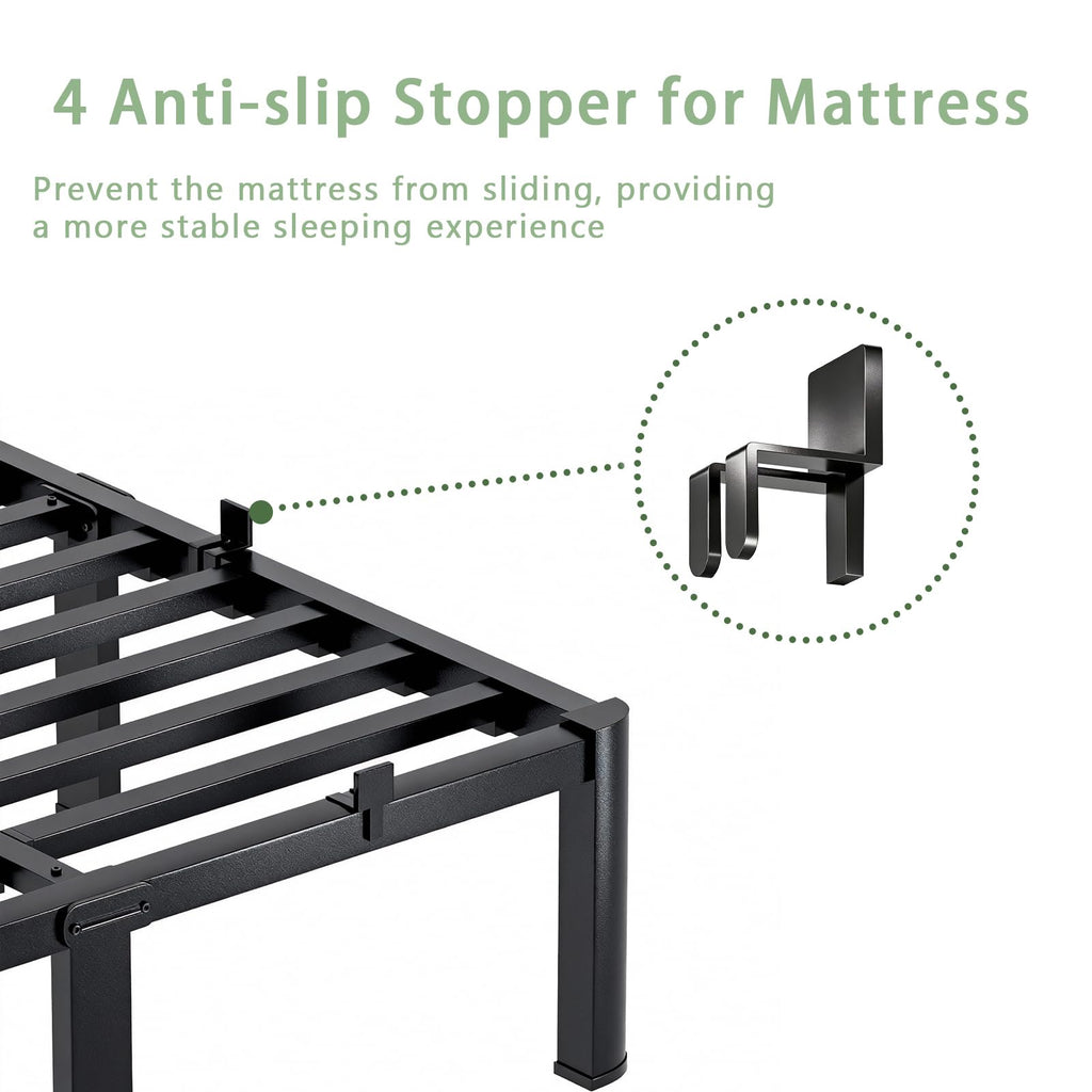 Queen 14 Inch Steel Platform Bed Frame E20725