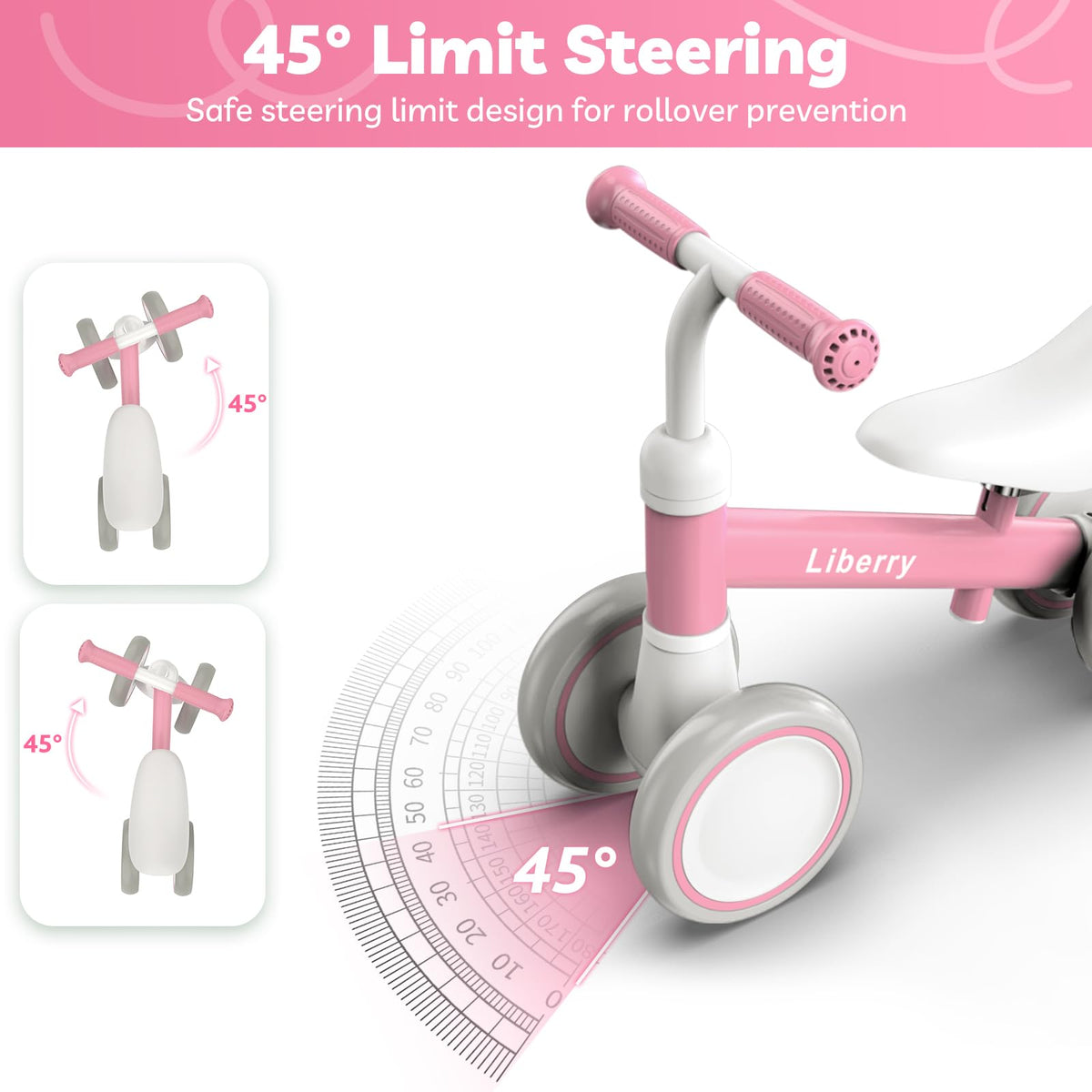 Pink Adjustable Baby Balance Bike S56934