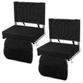 Black 2 Pack Cushioned Stadium Seats for Bleachers with Back Support S25933