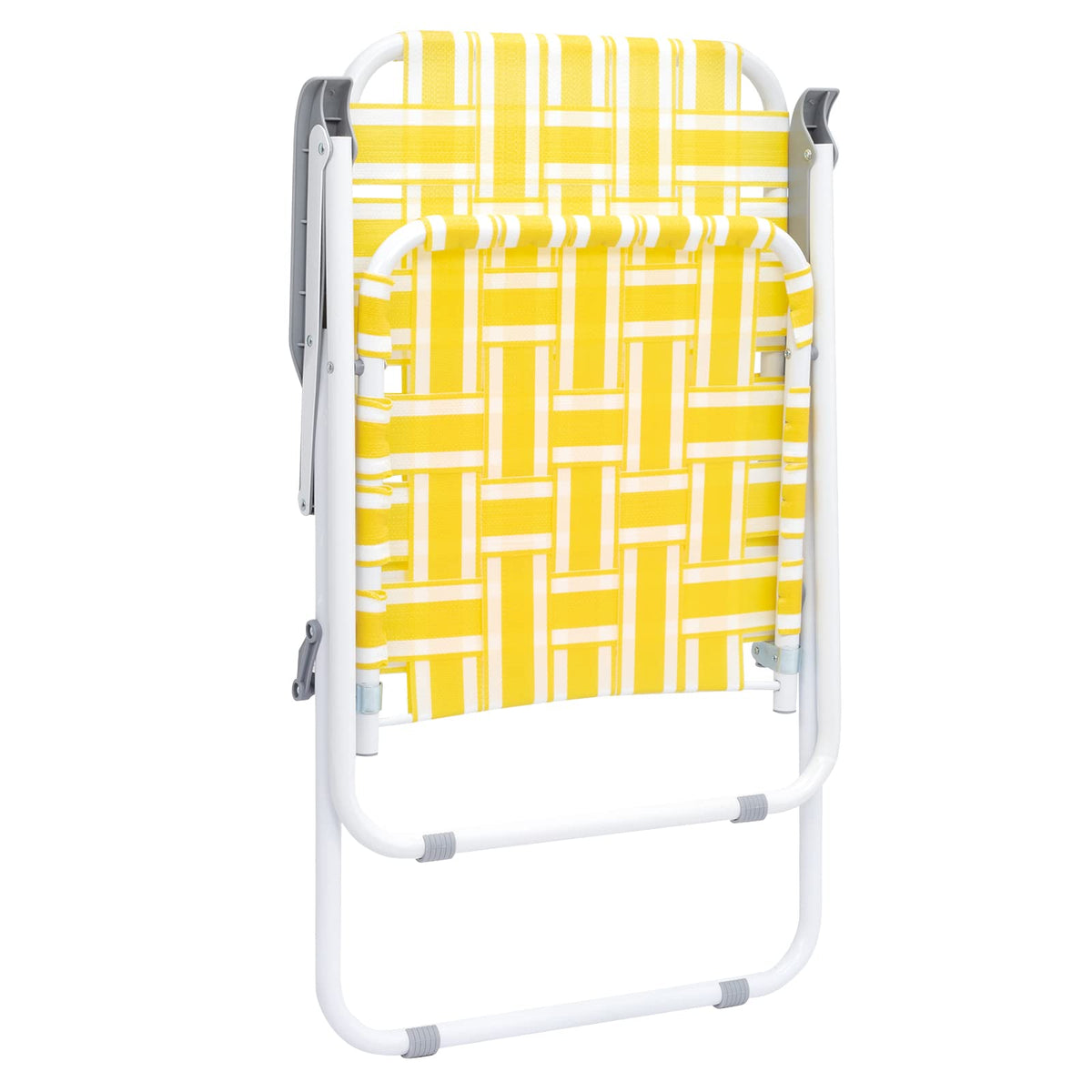 Folding Webbed Camping Chair Set of 2 Yellow M739031