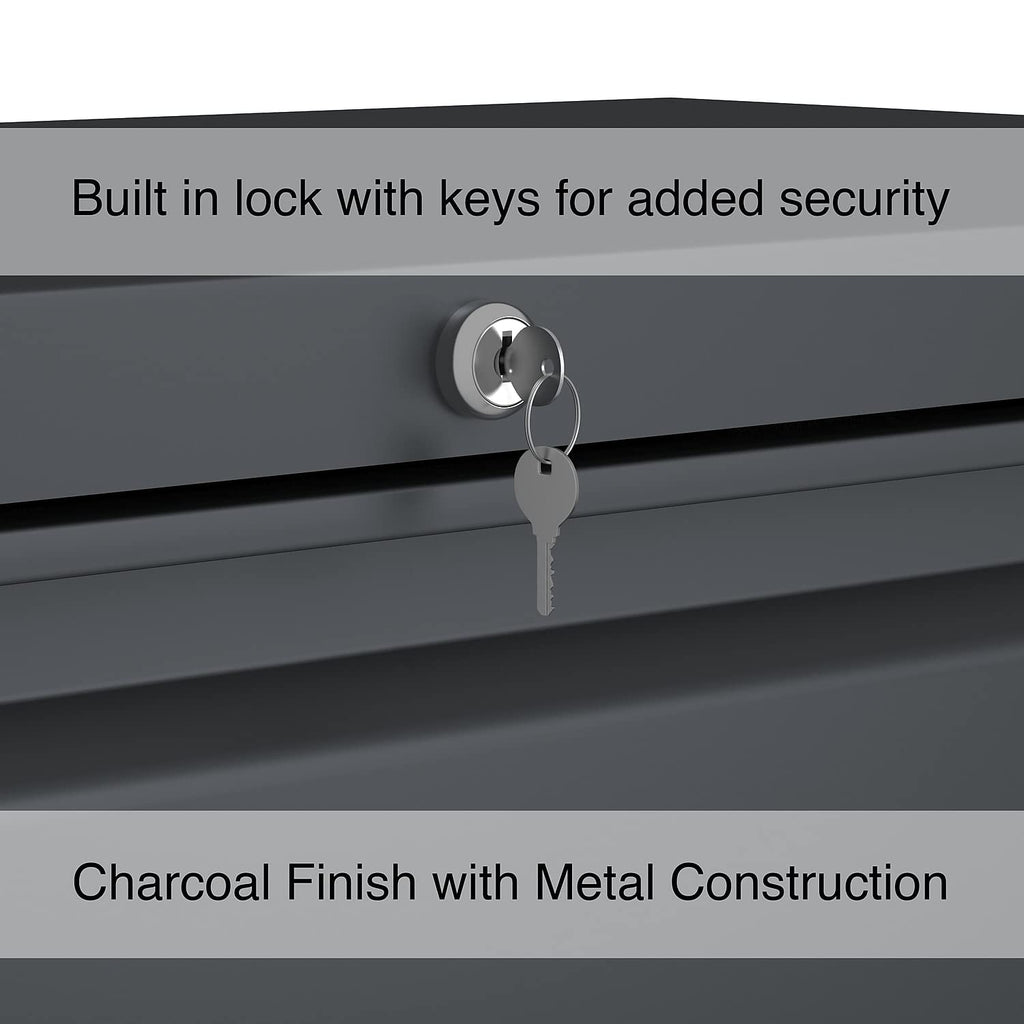 4 Drawer Charcoal Lateral File T845