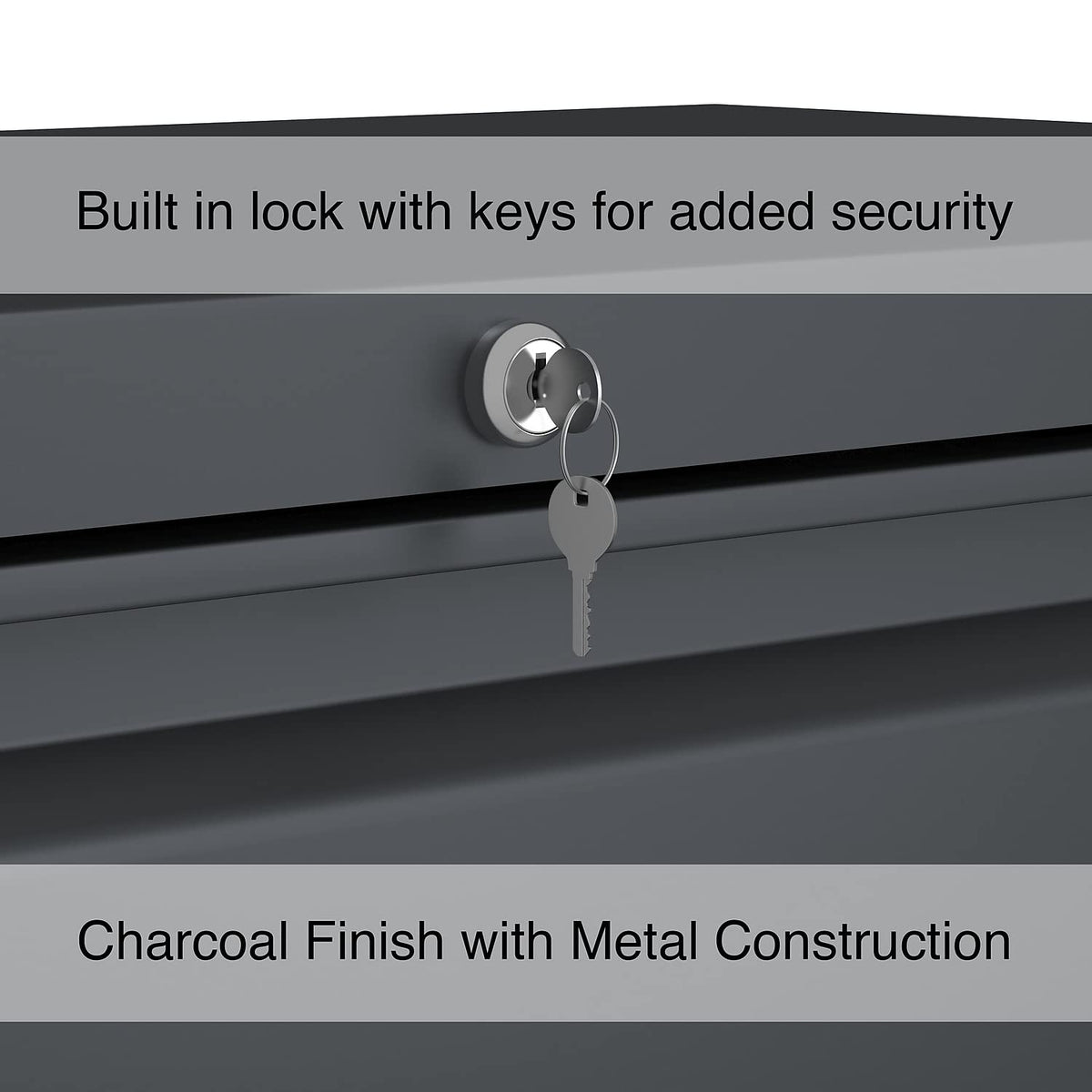 4 Drawer Charcoal Lateral File T845