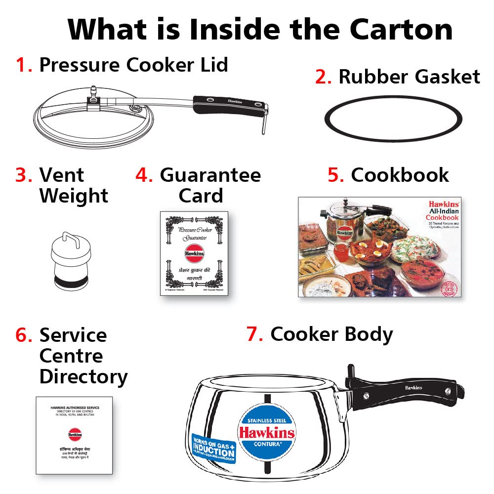 Stainless Steel Pressure Cooker, 3 Liter W361