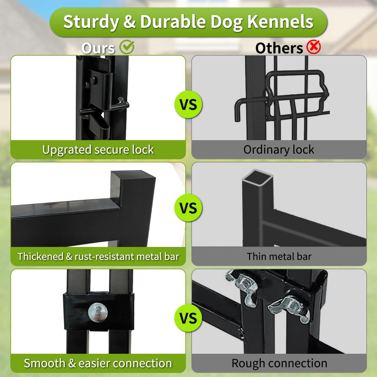 Heavy Duty Dog Kennel with Roof N9265