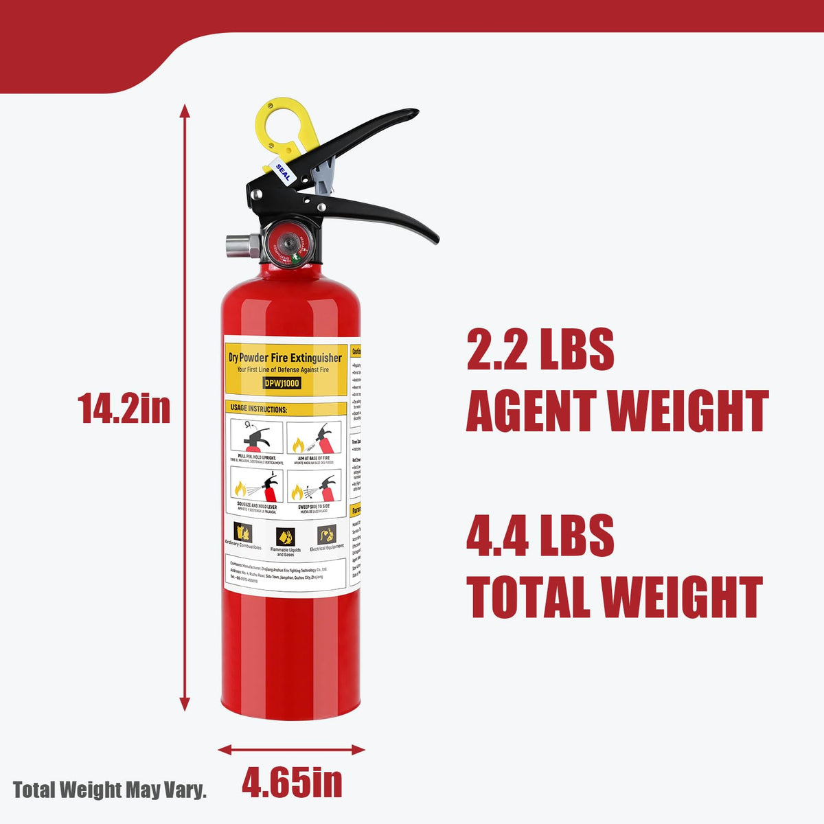 2.5 lb ABC Dry Chemical Fire Extinguishers B182514