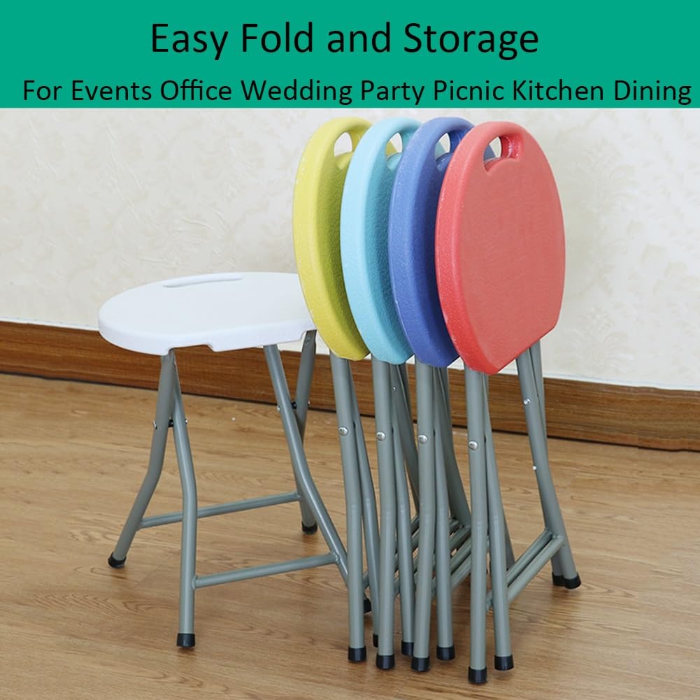 Black 18 Inch Folding Stool with Handle X6175