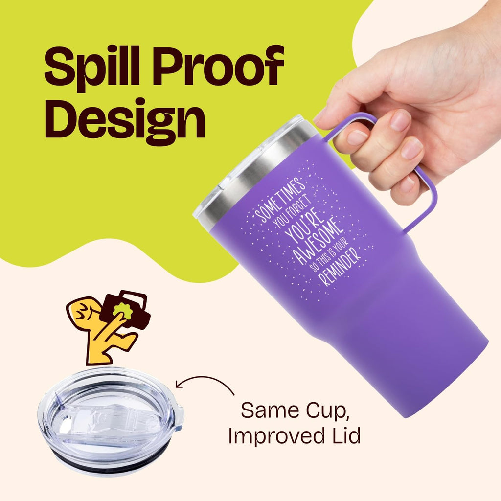 20 Ounce Vacuum Insulated Tumbler With Handle Purple G8149
