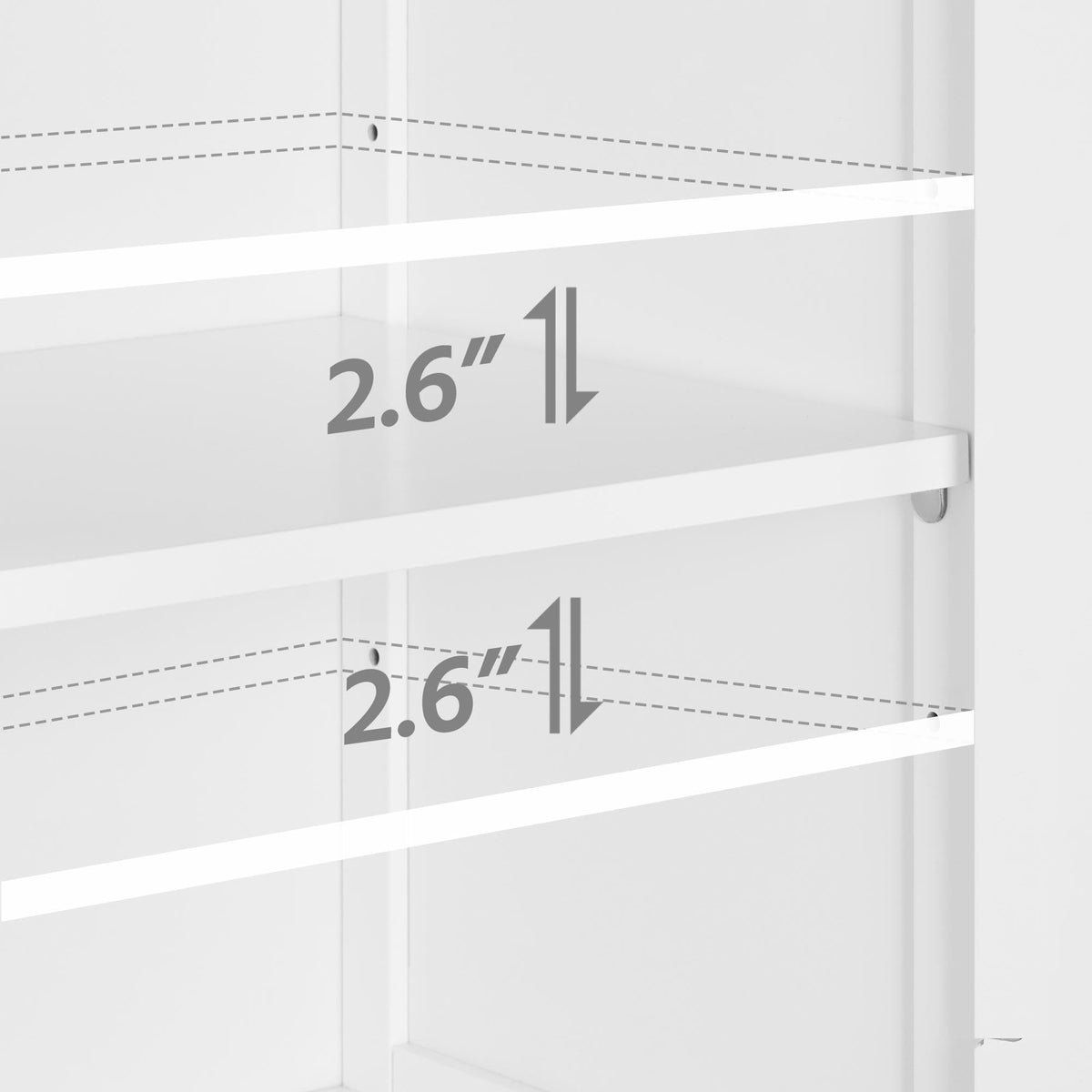 White Bathroom Storage Cabinet with Drawer and 2 Doors M79260