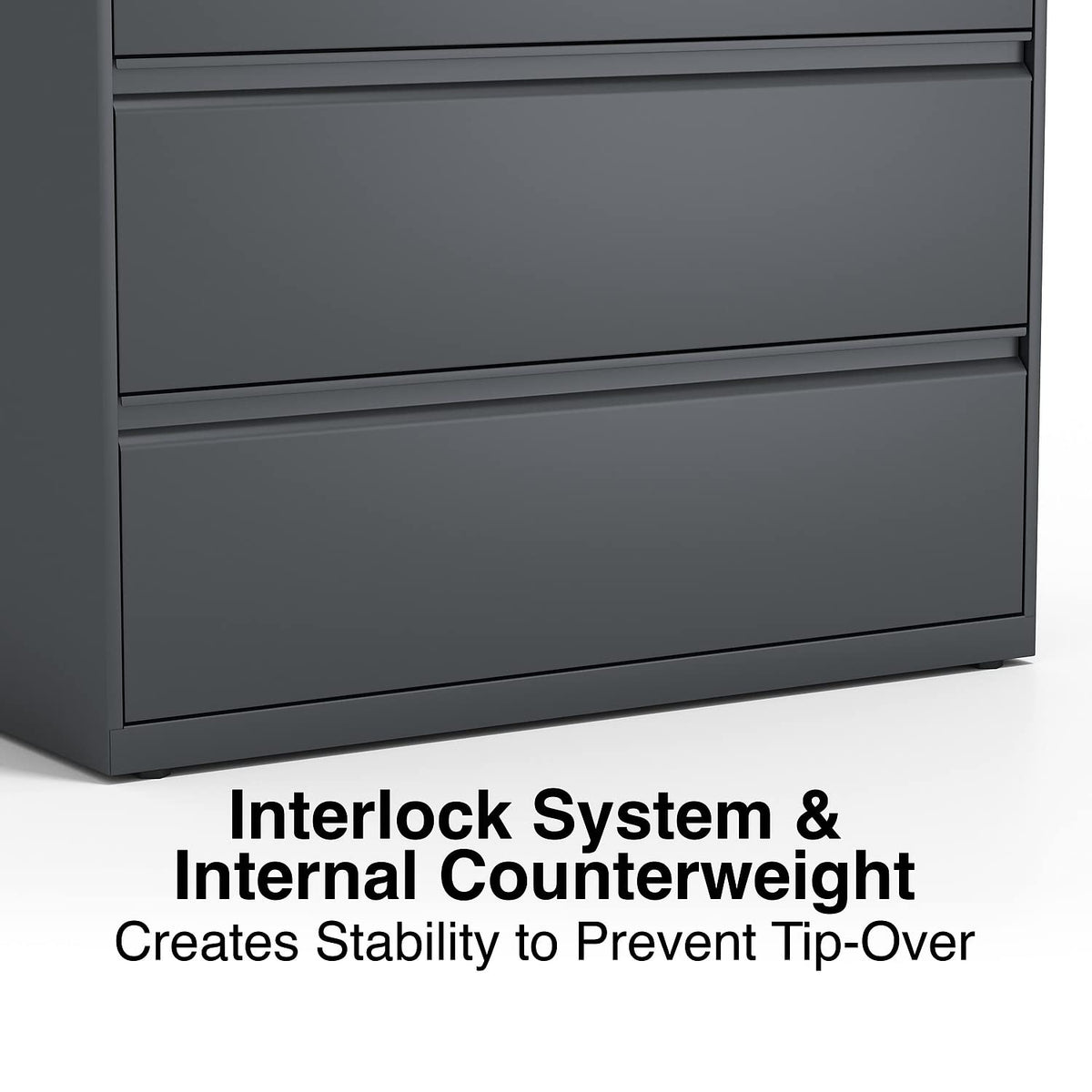 4 Drawer Charcoal Lateral File T845