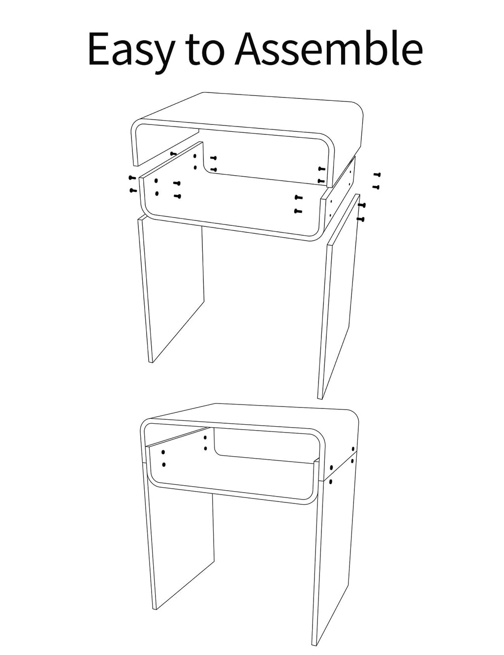 Clear Acrylic 2-Tier End Table S35888