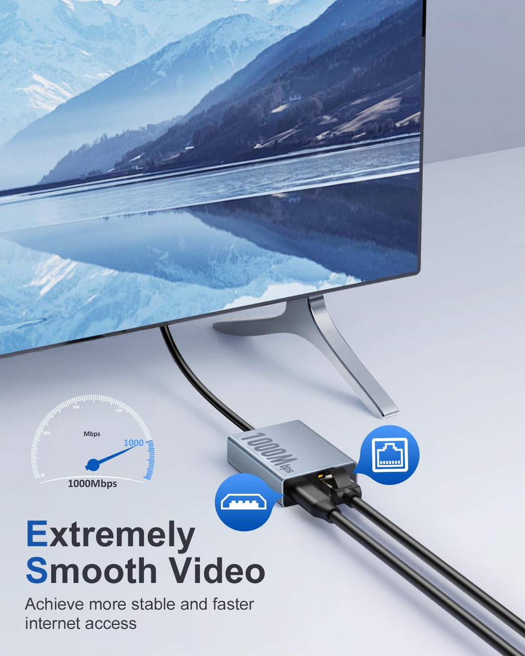 1000 Mbps Micro USB to RJ45 Ethernet Adapter M207