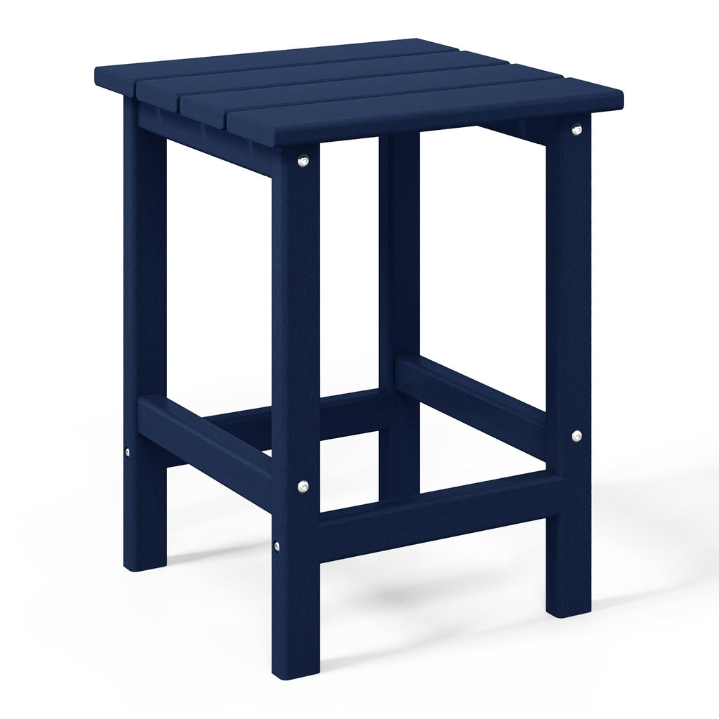 Navy Blue 3-Pieces Adirondack Chairs Set with Side Table K44335