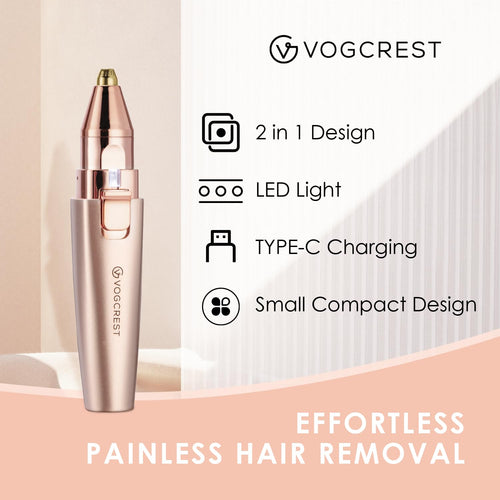2 in1 Eyebrow Facial Trimmer with Replacement Heads H4763