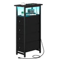 Narrow Nightstand with Charging Station X419866