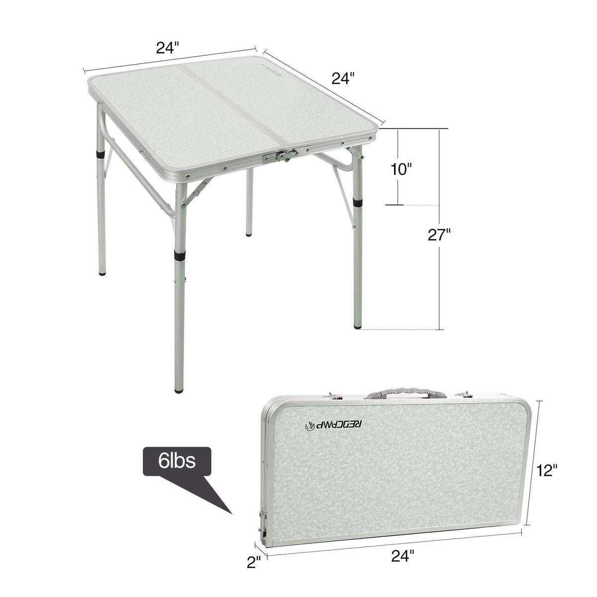 Small Square Folding Aluminum Camping Table G426506