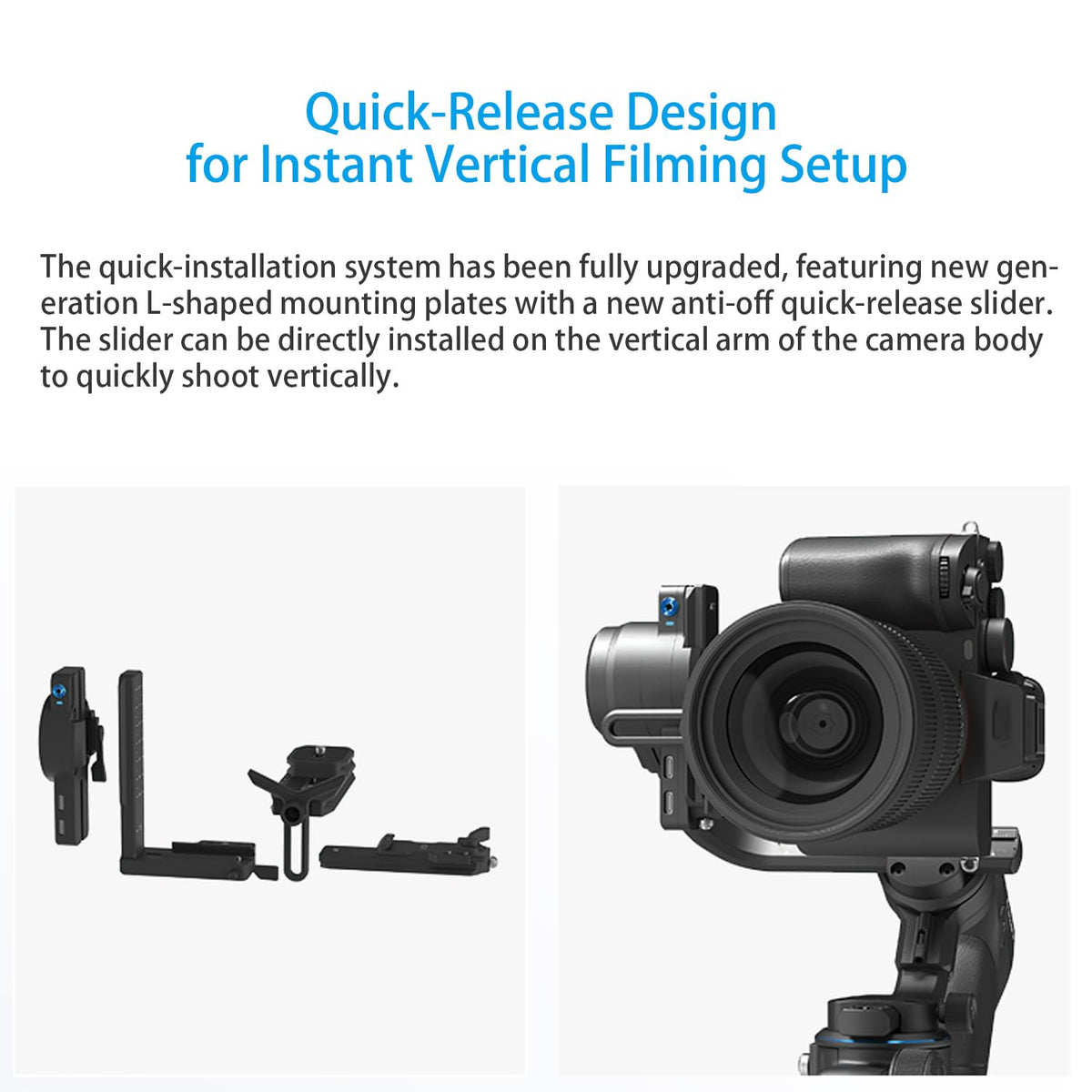 3-Axis Camera Gimbal Stabilizer with Touch Screen E177