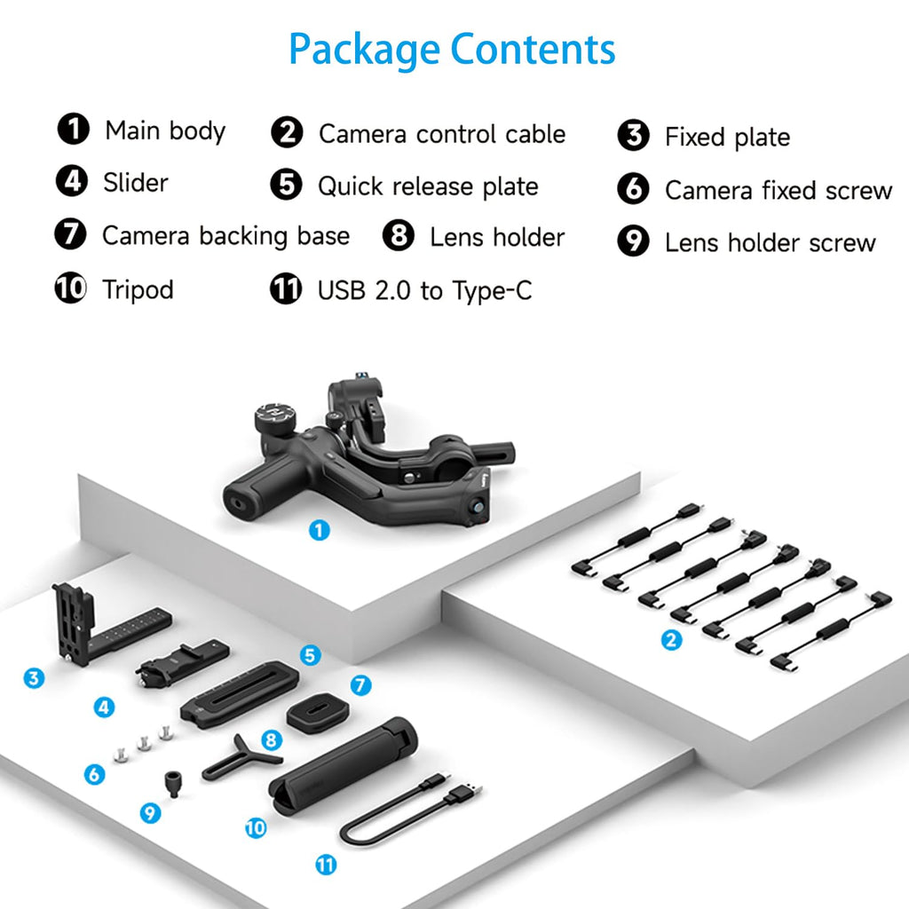 3-Axis Camera Gimbal Stabilizer with Touch Screen E177