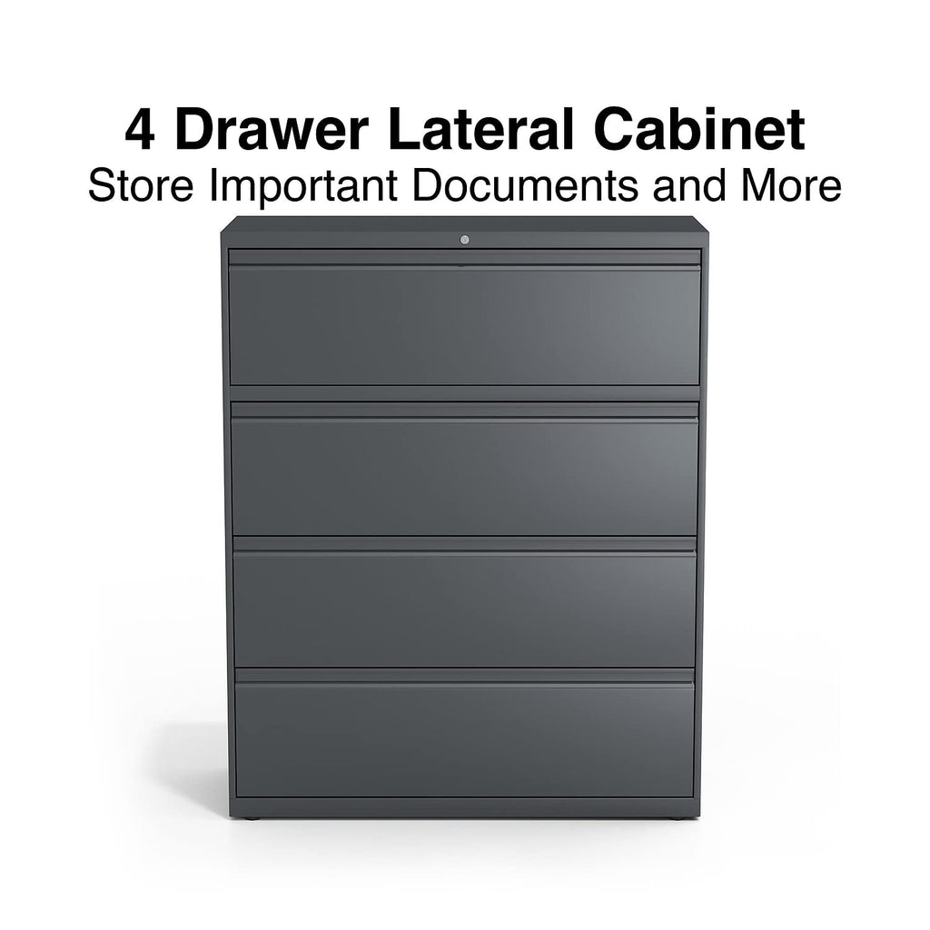 4 Drawer Charcoal Lateral File T845