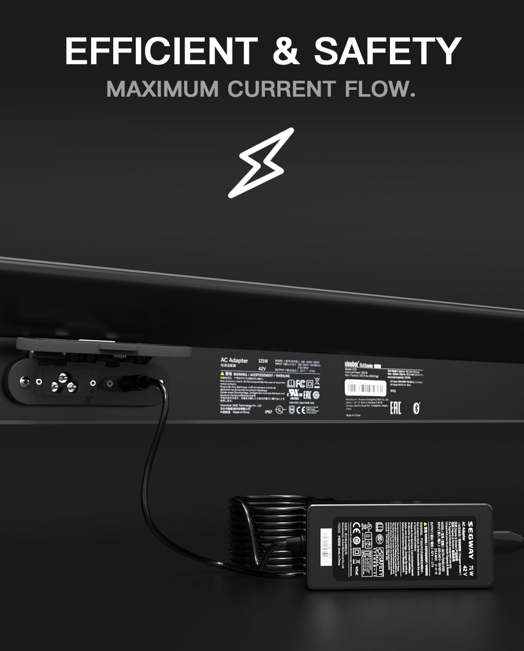 42V 1.7A AC Adapter Power Supply Cord D385
