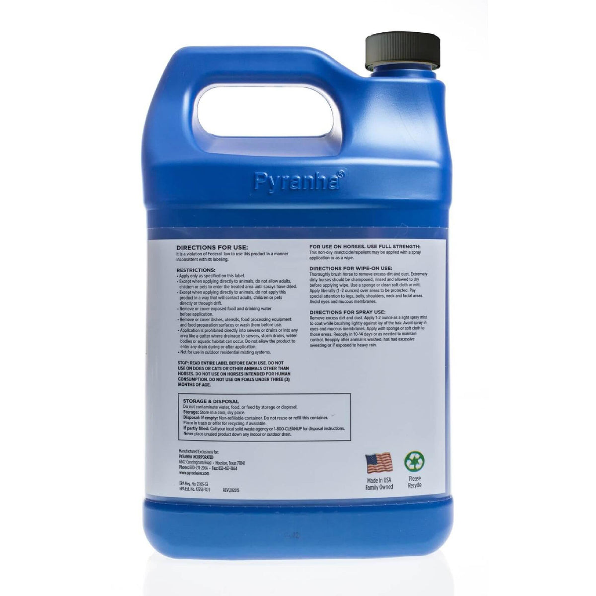 Water-Based Fly Repellent Spray for Horses Gallon C526431
