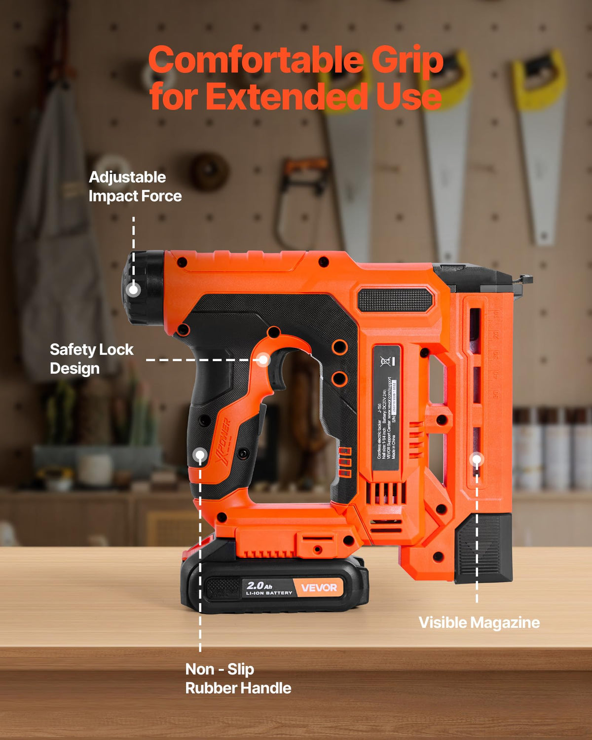 Cordless 2-in-1 18 Gauge Nail Gun Staple Gun K38384