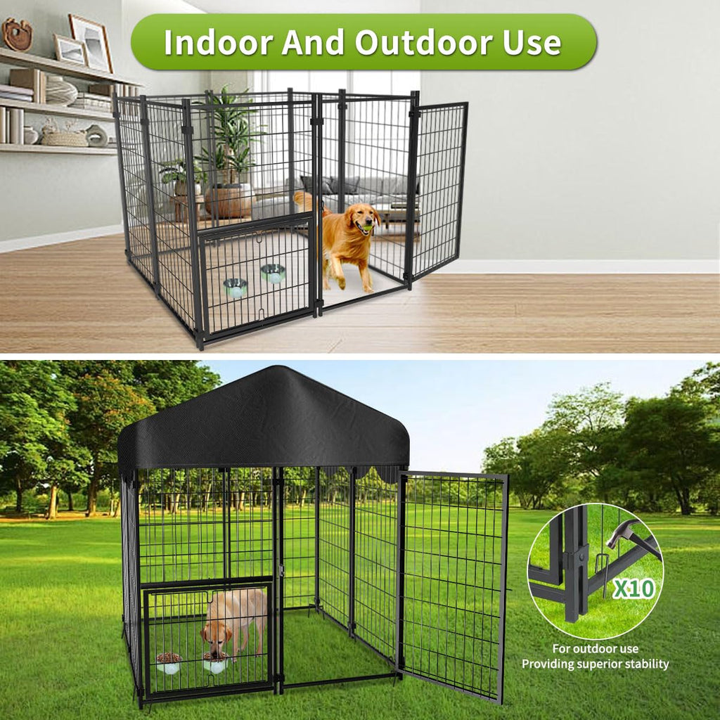 Heavy Duty Dog Kennel with Roof N9265