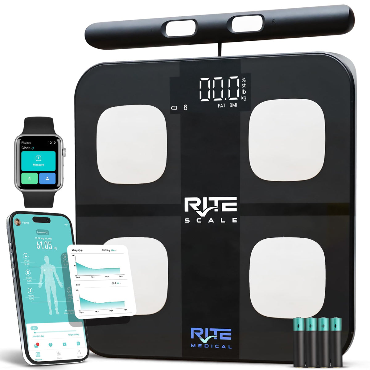 8-Electrode Digital Body Weight Scale with Bluetooth C5866