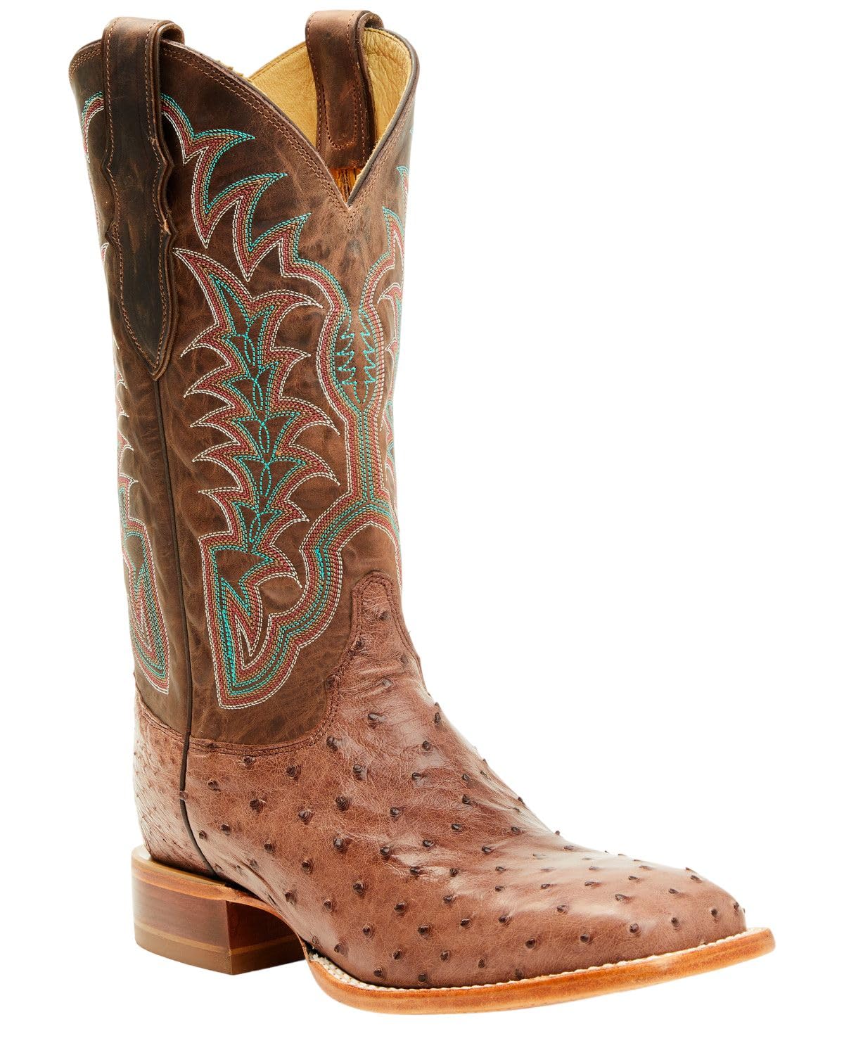 Men's Ostrich Western Boot Broad Square Toe J62355