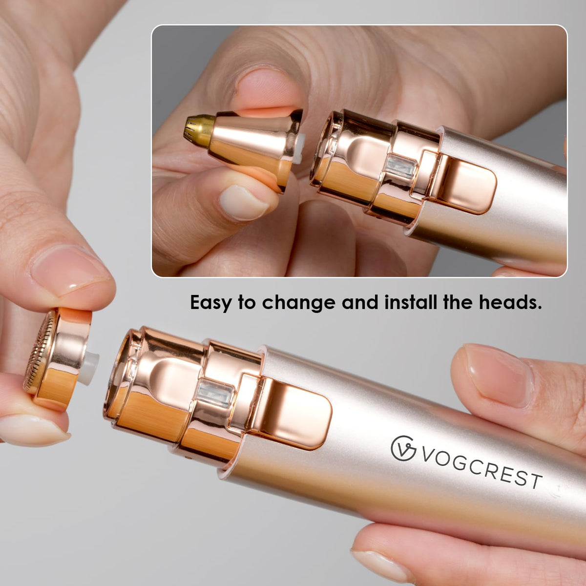 2 in1 Eyebrow Facial Trimmer with Replacement Heads H4763