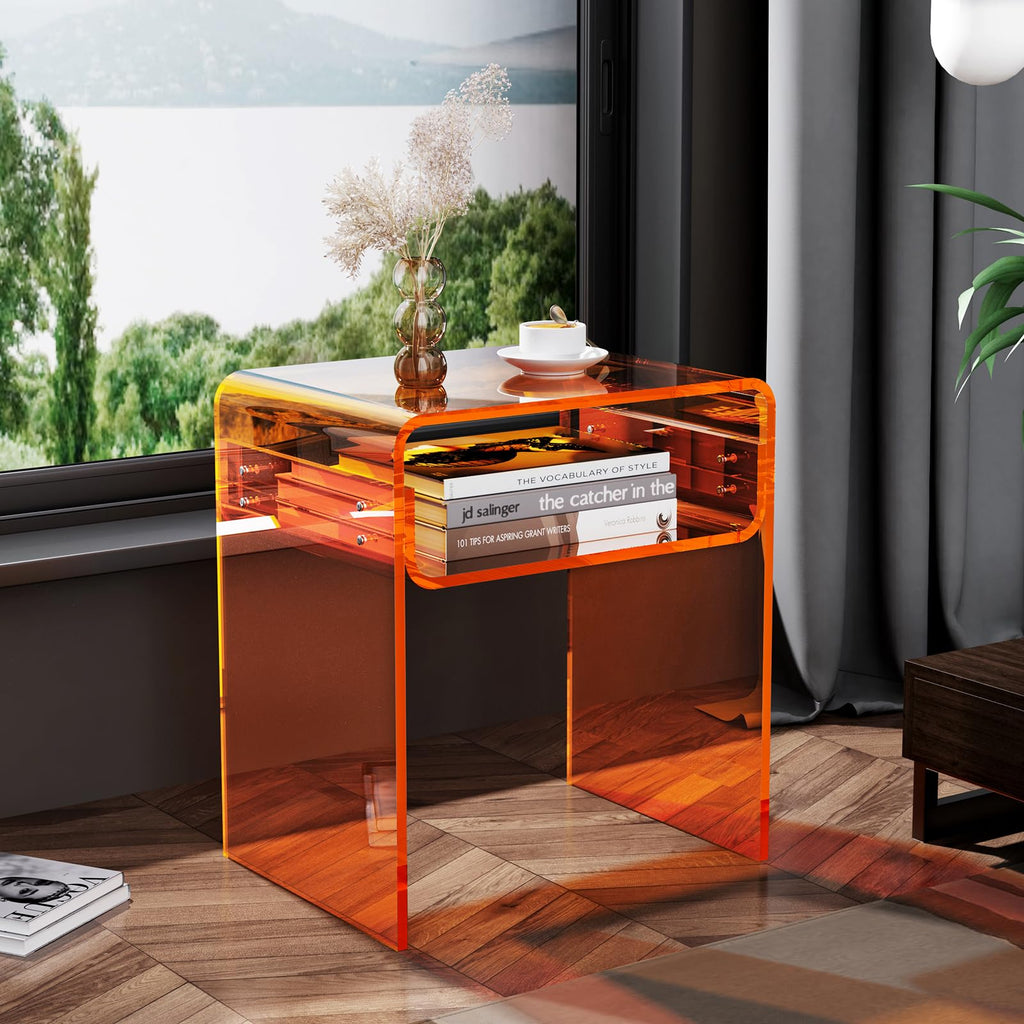 Clear Acrylic 2-Tier End Table S35888