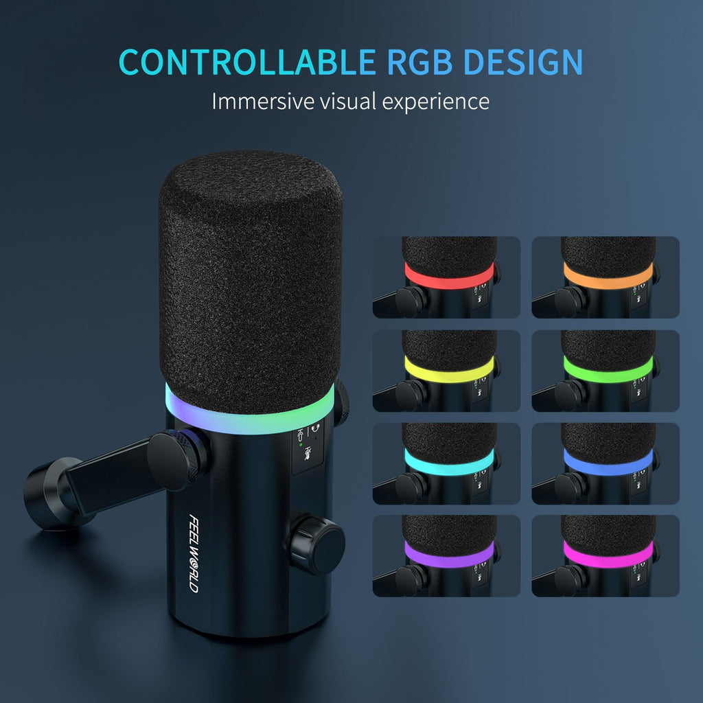 Black Metal Dynamic Microphone with Boom Arm G832746