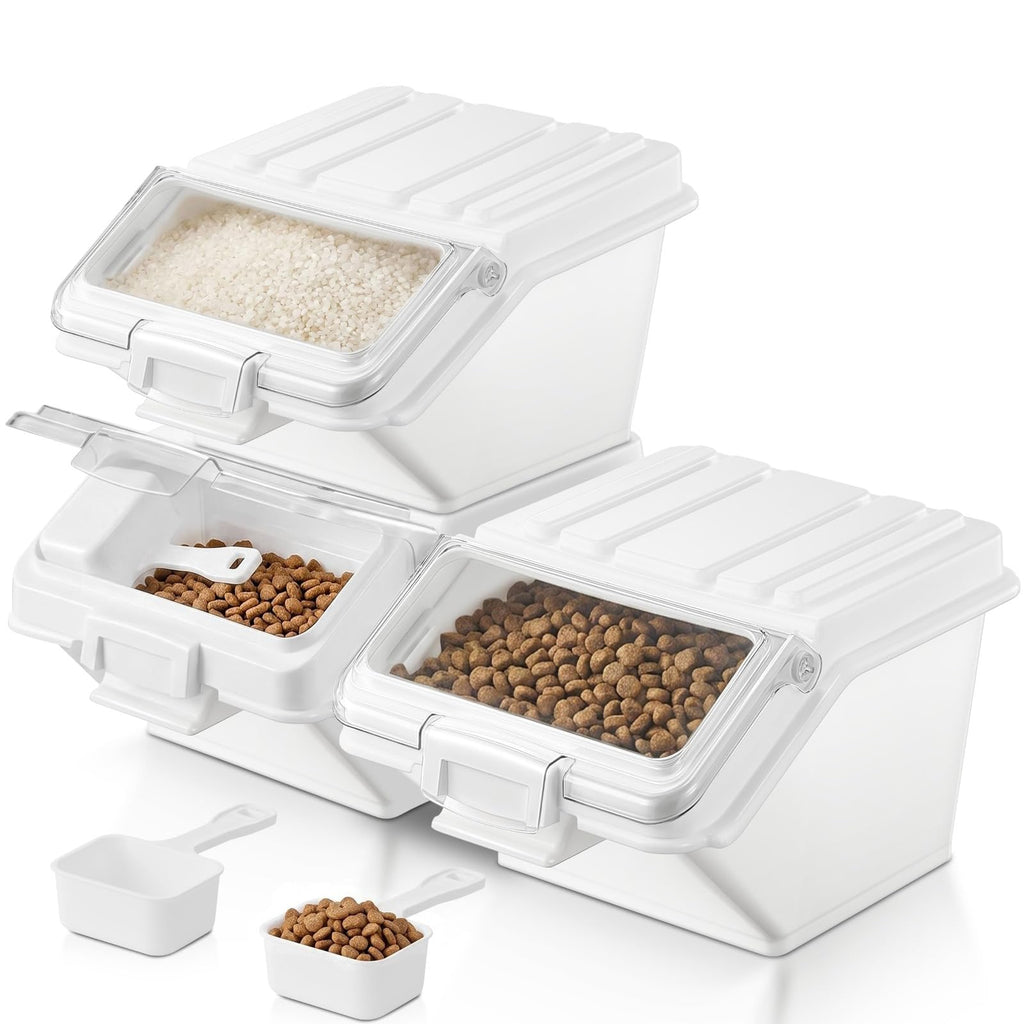 3 Pack Dog Food Storage Container with Scoop T379986