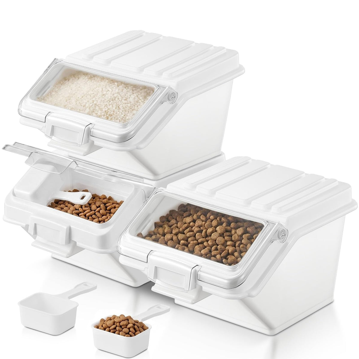 3 Pack Dog Food Storage Container with Scoop T379986
