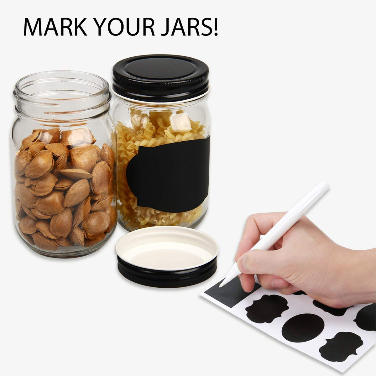 20 Pack Glass Jars With Lids 12 oz R168724