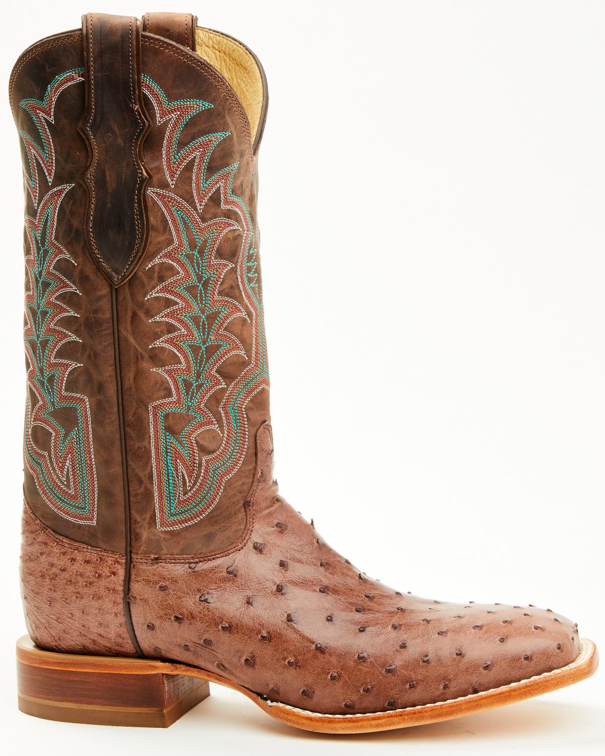 Men's Ostrich Western Boot Broad Square Toe J62355