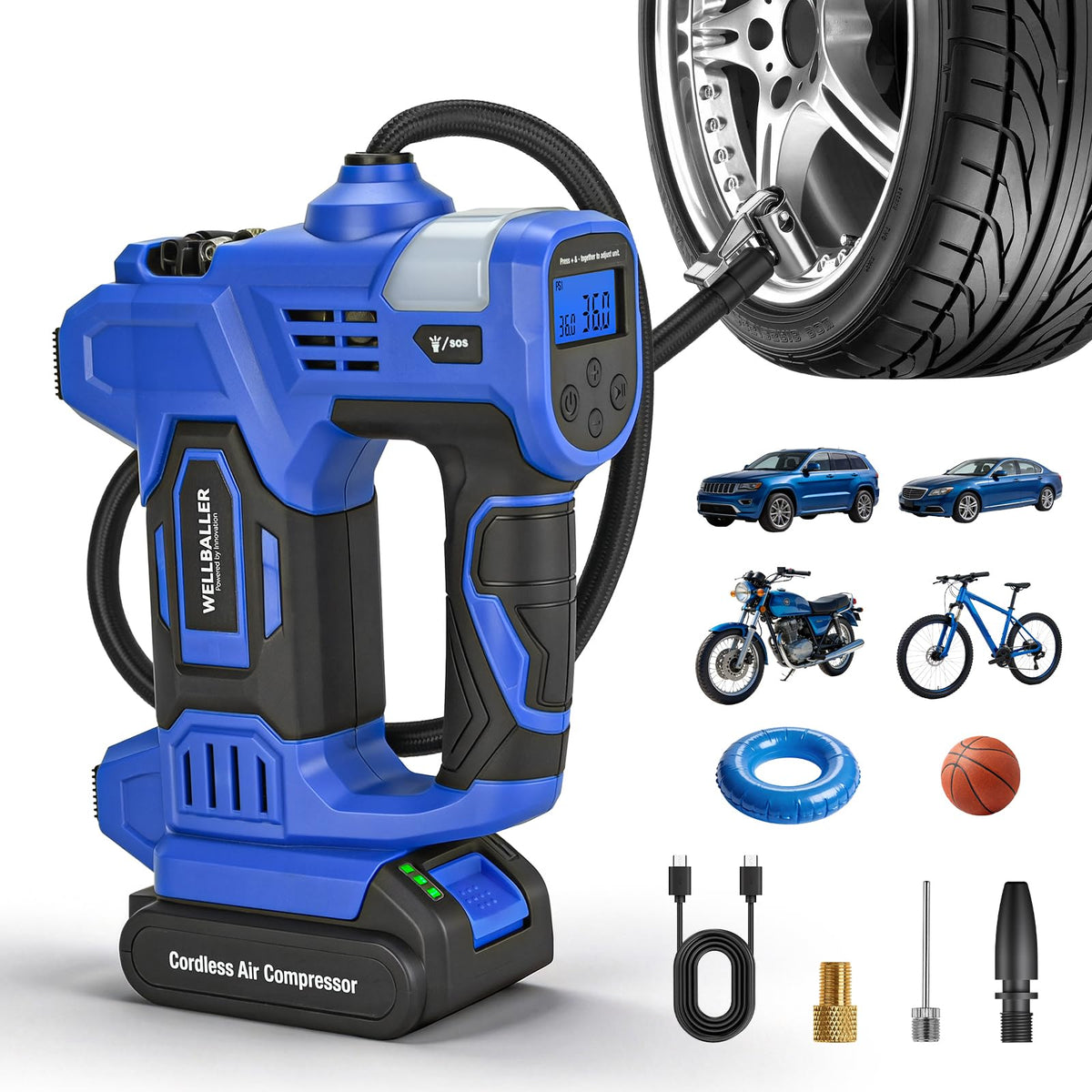 20V Cordless Portable Air Compressor 150PSI F3030