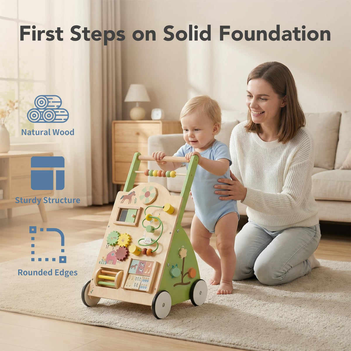 Wooden Baby Push Walker X281